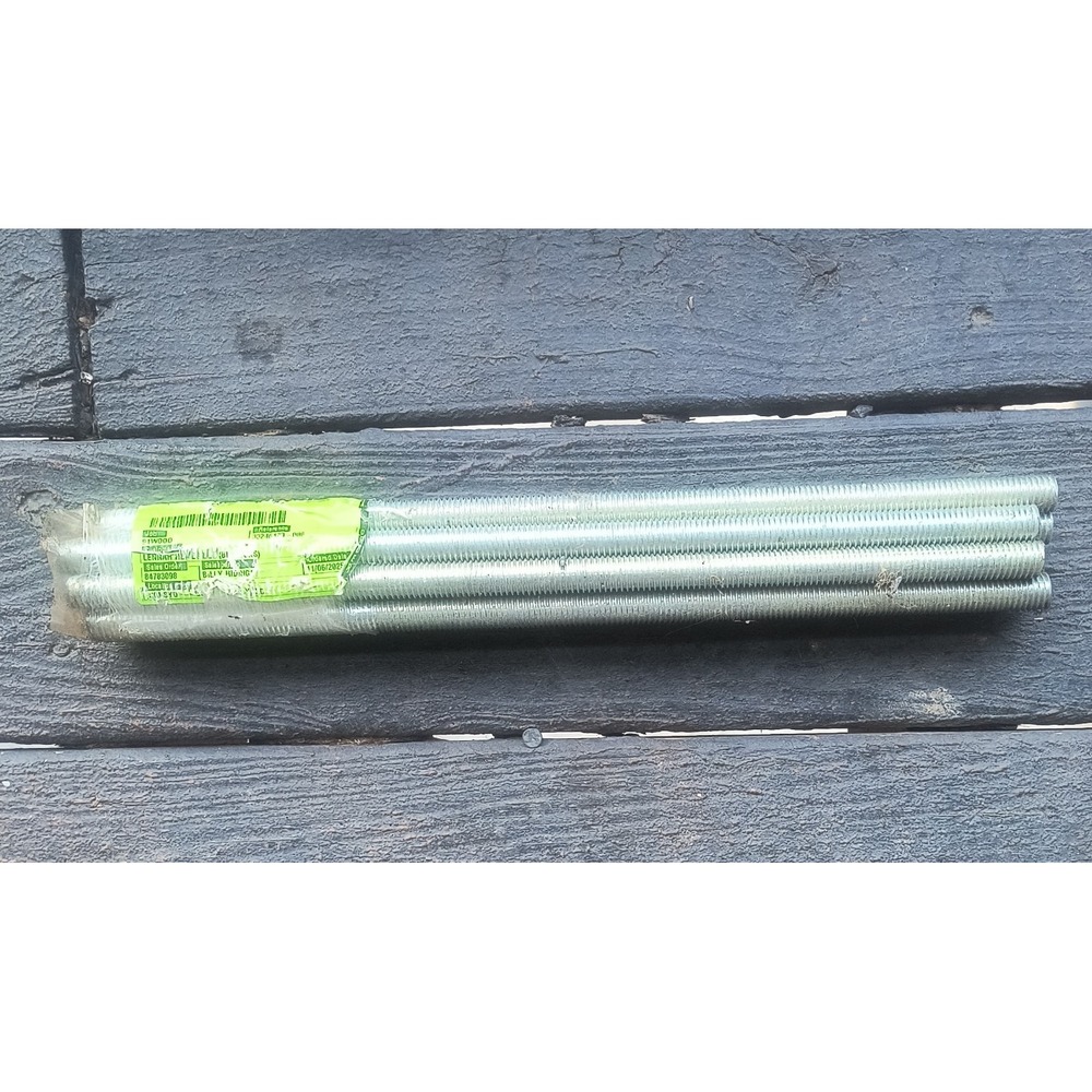 10-Pack 5/8" x 16" Zinc-Plated Steel Threaded Rods Fully Threaded All-Thread